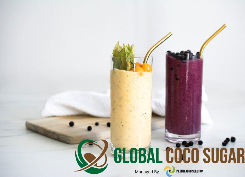 Fresh Smoothies With Coconut Milk: 100% Delightful Creamy 2 a group of different colored drinks