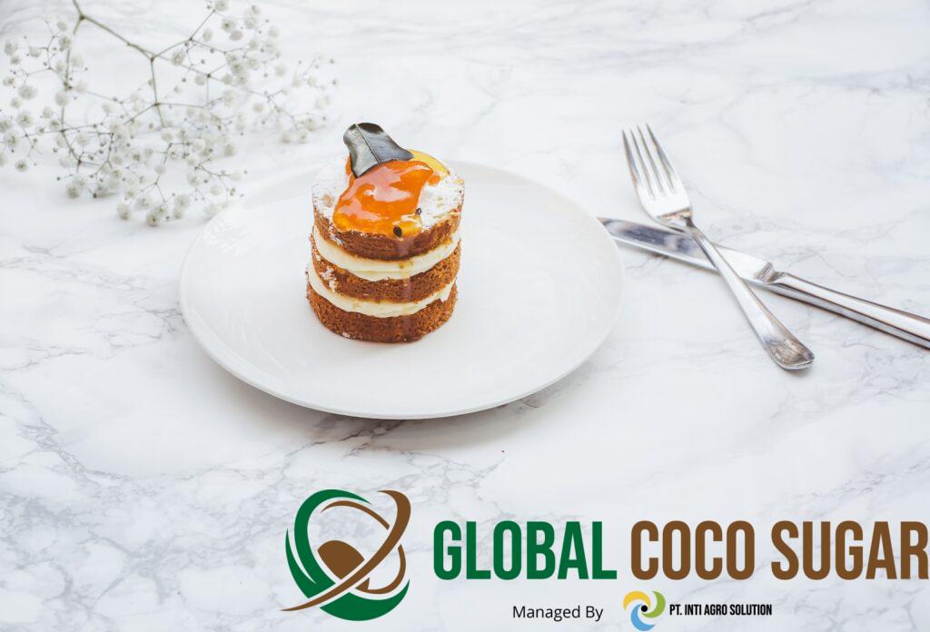 round mango graham on plate