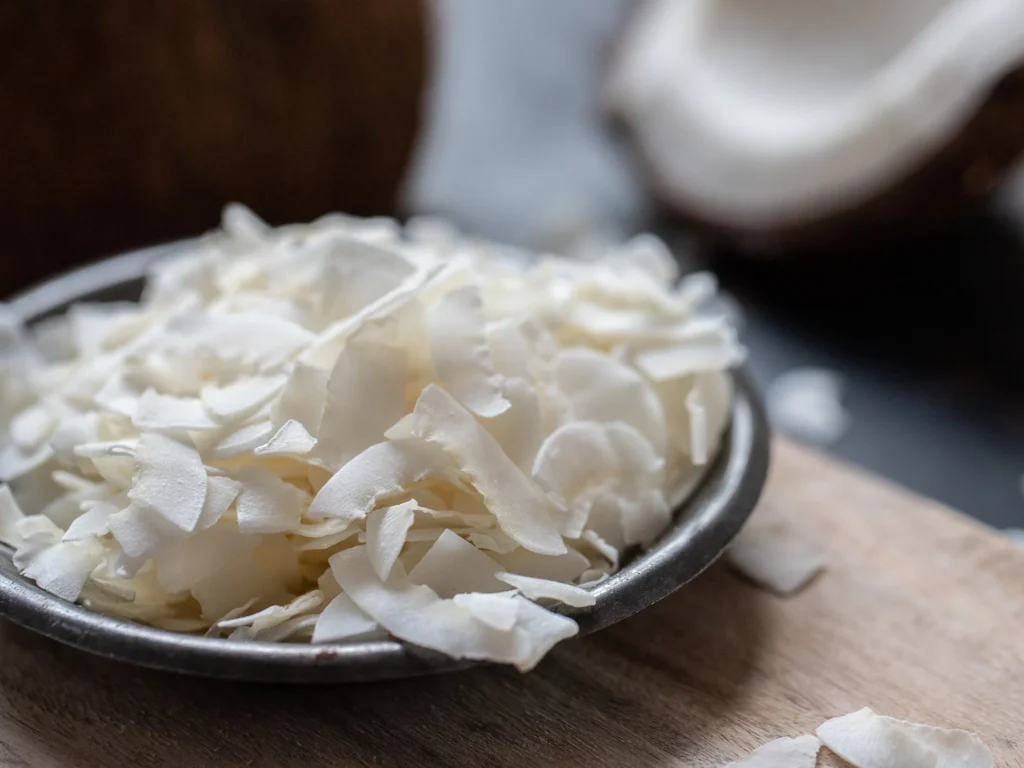 coconut flakes, sweetened coconut flakes, snacks, nutrition